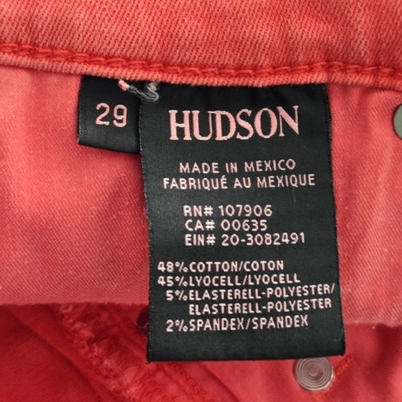 Hudson Women's‎ Krista Ankle Super Skinny Jeans  in Carrot Size 29 - Picture 6 of 16